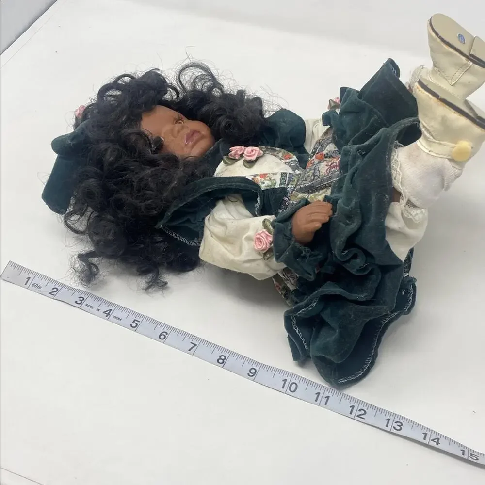 Vintage Brinn’s collectible African American porcelain doll- 1998